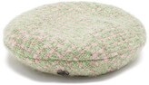Thumbnail for your product : Maison Michel Flore Tweed Beret - Green Multi