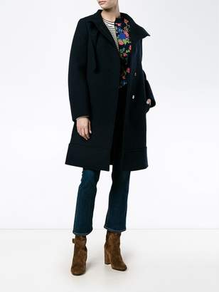 Chloé belted stand-up collar coat