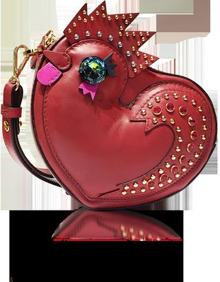 MCM New Year Series Rooster Ruby Red Leather Crossbody