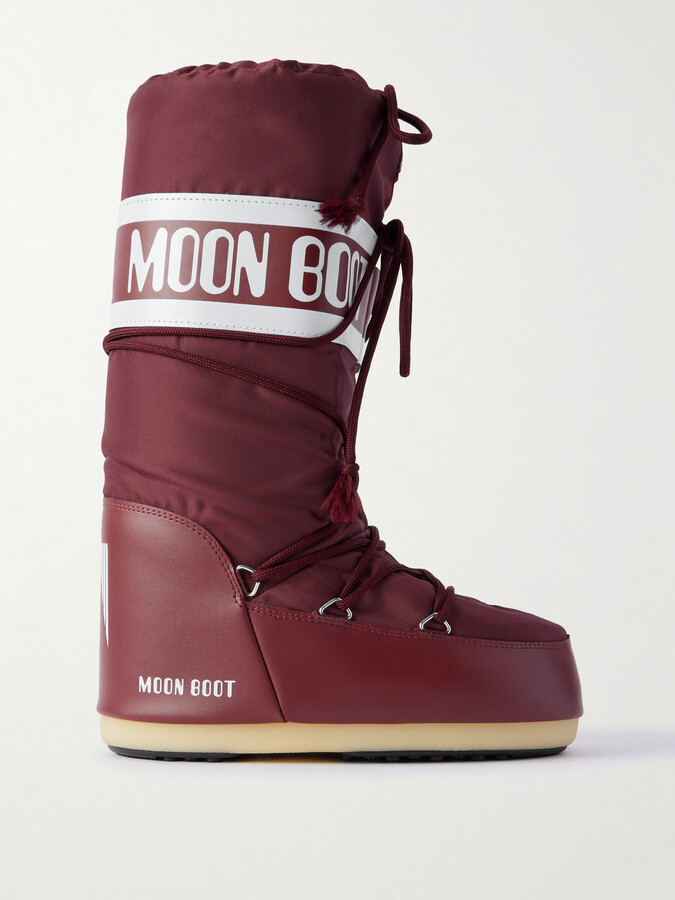 Moon Boot Icon Shell Snow Boots - Burgundy