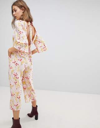 Vero Moda Floral Cropped Jumpsuit