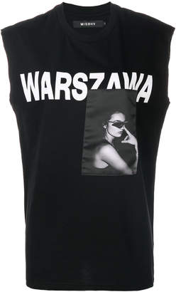 Misbhv Warszawa print sleeveless top