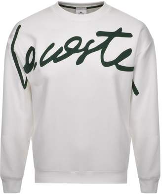 Lacoste Live Crew Neck Sweatshirt White
