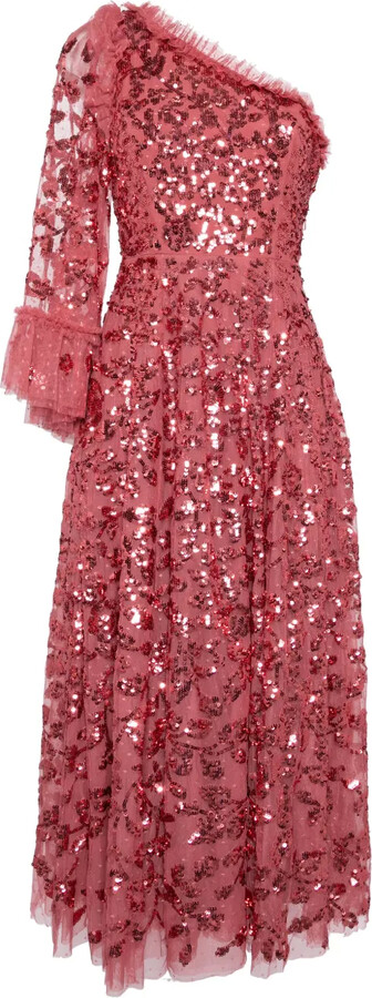 Needle Thread Falling Leaves One-shoulder Ankle gown ShopStyle