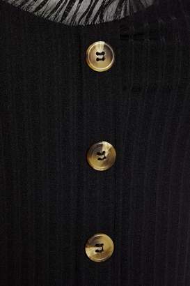 Quiz Black Ribbed Button Front Midi Dress