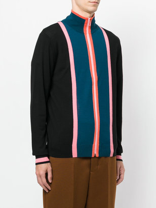 Paul Smith striped zip up sweatshirt