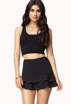 Thumbnail for your product : Forever 21 CONTEMPORARY Studded Layer Mini Skirt