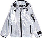 Thumbnail for your product : Diadora Silver Shiny Lightweight Hooded Jacket with Inner Braces