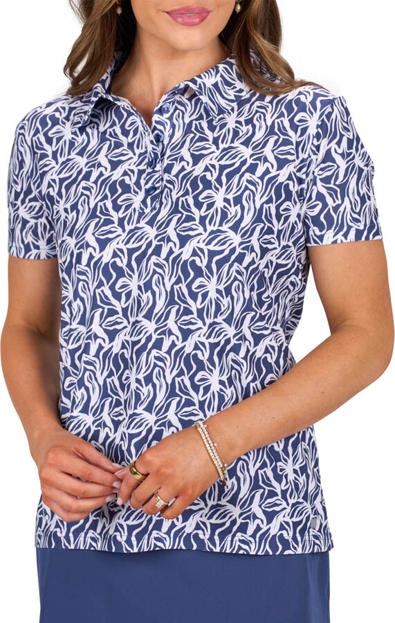 Black Clover Women's Aurora Golf Polo, Large, Navy