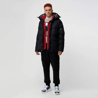 Burberry Check Wool Down-filled Hooded Jacket
