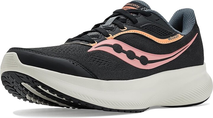 Saucony Cohesion 18 Women's Running Shoes Black/Salmon : 6.5 B - Medium Leather