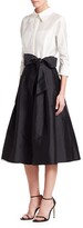 Thumbnail for your product : Teri Jon by Rickie Freeman Two-Tone Collared Taffeta Gown