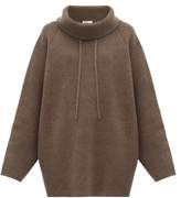 Thumbnail for your product : The Row Carnia Funnel-neck Wool-blend Sweater - Womens - Light Brown