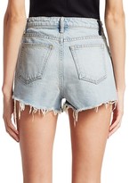 Thumbnail for your product : alexanderwang.t Bite High-Rise Frayed Denim Shorts