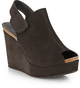 Thumbnail for your product : Pedro Garcia Melanie Suede Wedge Sandals