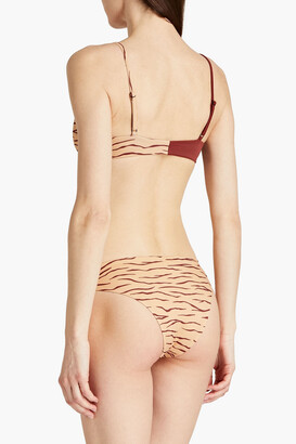 Onia Daisy tiger-print low-rise bikini briefs