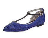 Thumbnail for your product : Jason Wu Laser-Cut Ankle-Strap Flat, Blue
