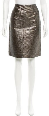 Lanvin Metallic Knee-Length Skirt w/ Tags