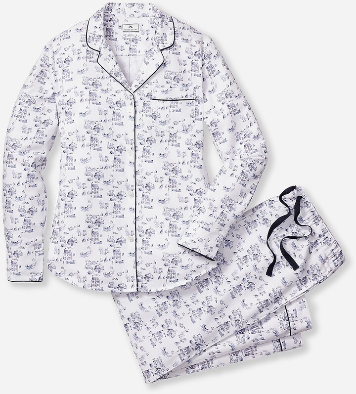 Petite Plume Cotton Pink Flannel Pajama Set
