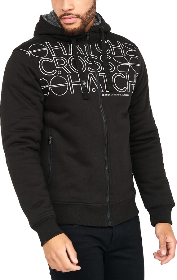 crosshatch hooded jacket