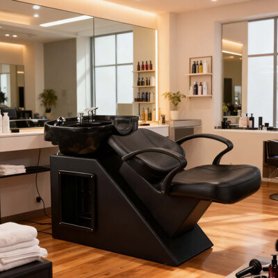 Ainfox 22" W Vegan Leather Salon Shampoo Spa Chair