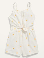 Thumbnail for your product : Old Navy Printed Tie-Front Keyhole Cami Romper for Girls