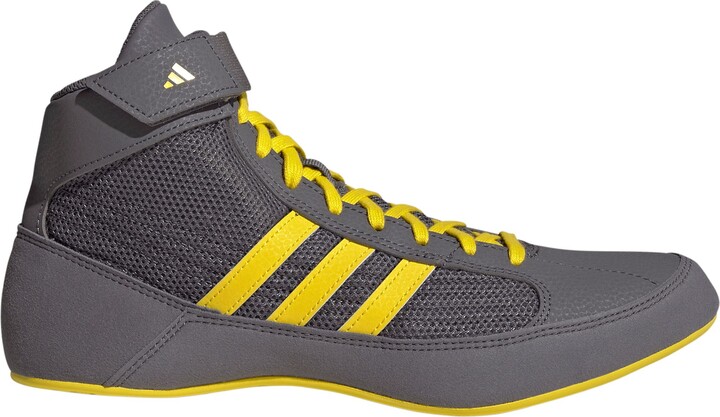 adidas HVC 2 Wrestling Shoes, M6.5/W8, Teal/Yellow