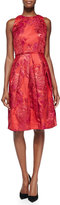 Thumbnail for your product : Carmen Marc Valvo Sleeveless Floral Cocktail Dress