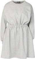 Thumbnail for your product : boohoo Elasticated Waist Smock Sweatshirt Dress