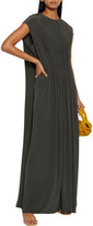 Thumbnail for your product : The Row Antonia Cape-effect Embellished Pleated Silk-crepe Gown