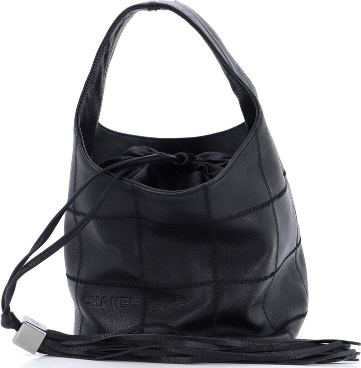 Chanel Vintage - Leather Patchwork Tote Bag - Black - Leather Handbag -  Luxury High Quality - Avvenice