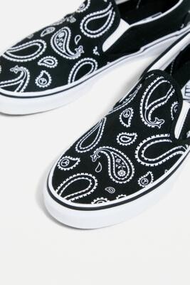 Vans Peace Paisley Slip-On Shoes - Black UK 10 at Urban Outfitters -  ShopStyle