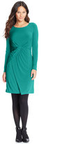 Thumbnail for your product : Spense Petite Ruched Faux-Wrap Dress