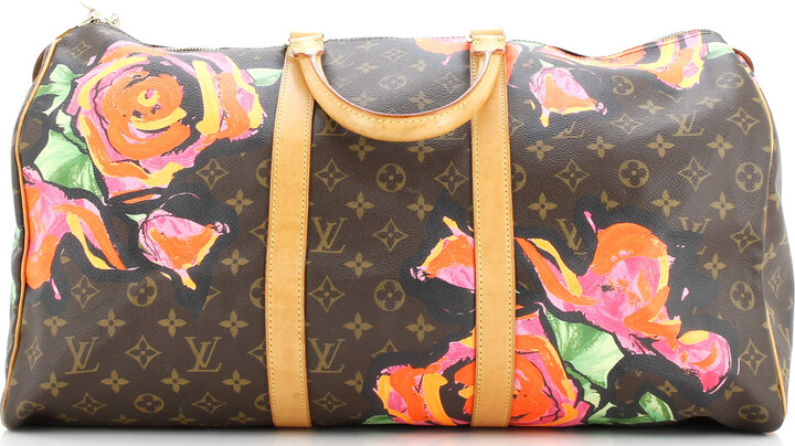 Louis Vuitton Keepall Bag Limited Edition Monogram Roses 50