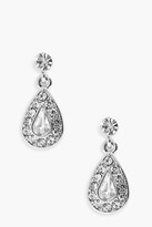 Thumbnail for your product : boohoo Diamante Tear Drop Earrings