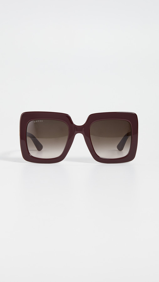 gucci 61mm square sunglasses
