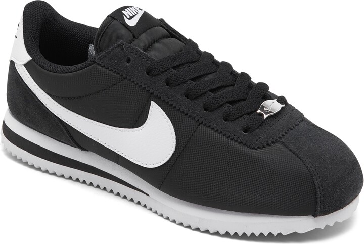 Nike Women's Classic Cortez Nylon Casual Sneakers from Finish Line - Black/white