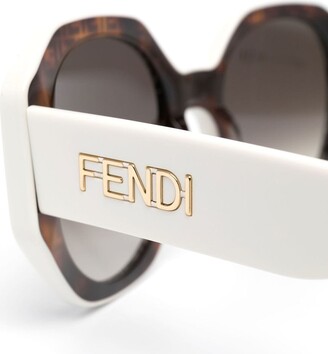 Fendi Eyewear square-frame Monogram Sunglasses - Farfetch