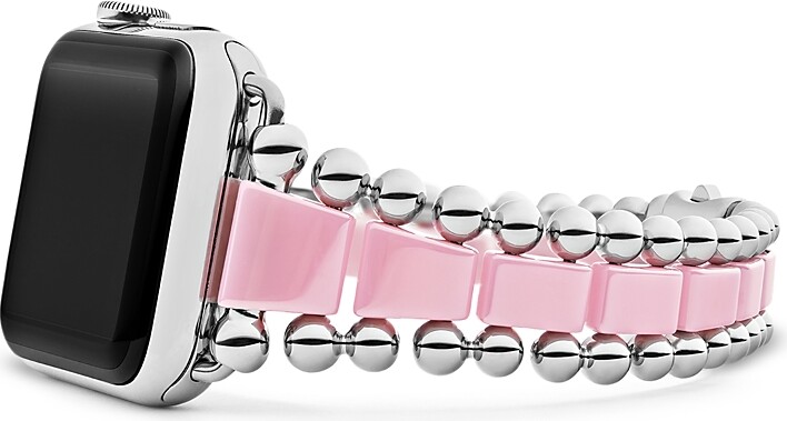 Lagos Smart Caviar Pink Ceramic Apple Watch Bracelet 42-44mm - Exclusive