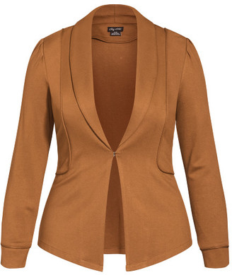 City Chic On Point Jacket - cognac