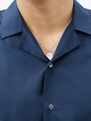 Sunspel Cuban-collar Cotton Shirt - Navy