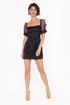 Thumbnail for your product : Nasty Gal Womens A Diamond in the Puff Organza Mini Dress - Black - 10