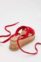 Thumbnail for your product : Nasty Gal Womens Step Outside Tube Wrap Sandals - Red - 3