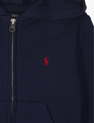 Ralph Lauren Logo-embroidered zip-up cotton-blend hoody 6-14 years