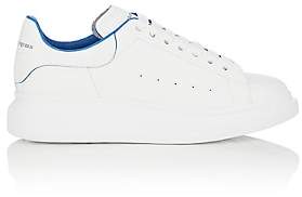 Alexander McQueen Men's Oversized-Sole Leather Sneakers - White