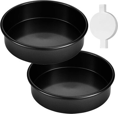 MD Nook Store 9-Inch Nonstick Round Cake Pans Set with 20 Parchment Papers – Heavy Duty Carbon Steel Bakeware