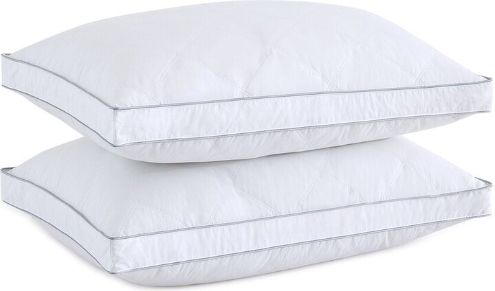UNIKOME 2 Pack Feather Down Gusseted Bed Pillows