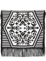 Thumbnail for your product : Tattoo Printed Leather Fringed Scarf