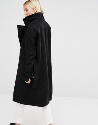 Cheap Monday Wool Coat with D-Ring Details