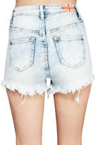Thumbnail for your product : Wet Seal Frayed High-Waisted Denim Shorts